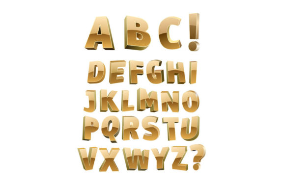3D Alphabetic Clipart