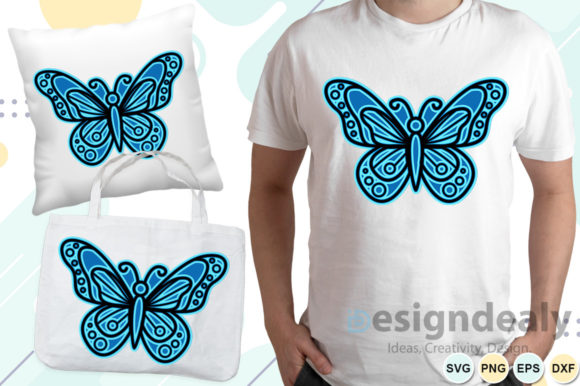3D Butterfly SVG 3D SVG