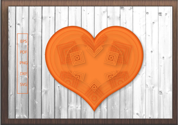 3d Heart Love Sign Layer Mandala SVG 35