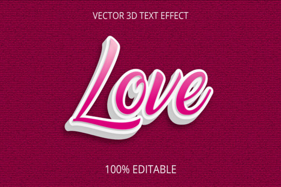 3D Love Text Effect