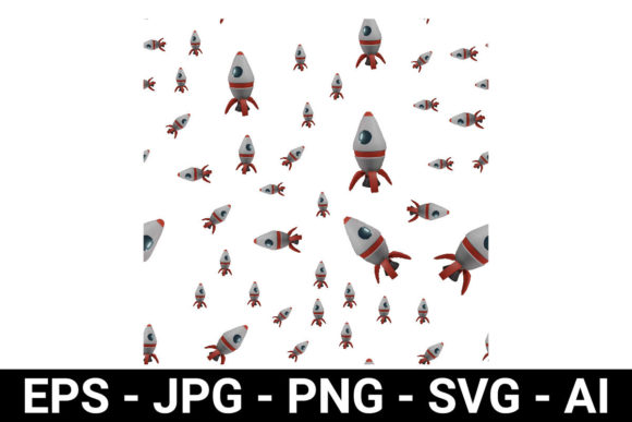 3D Rocket Seamless Pattern Guide