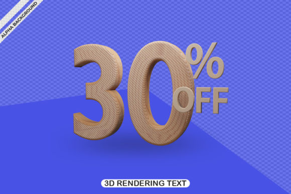 3d Text Effect 30 Discount Render