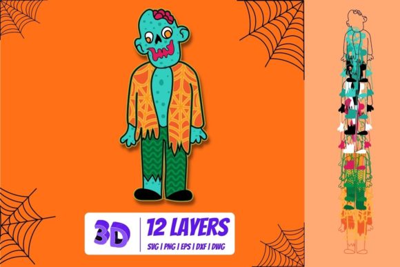 3D Zombie SVG