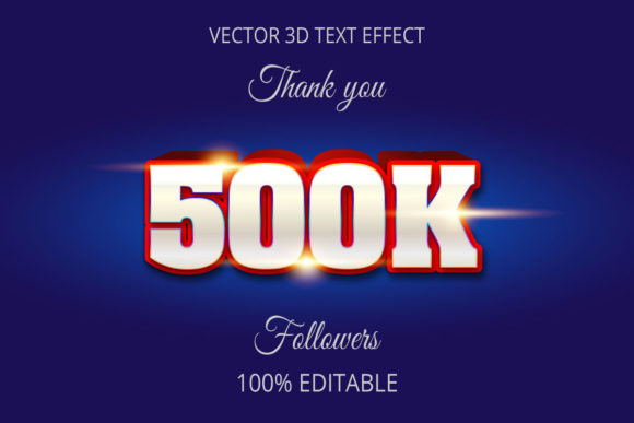 500k 3D Text Effect: A Designer’s Guide to Impactful Typography