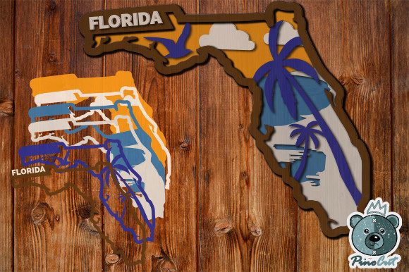 Florida, 3D Layered Tropical Florida
