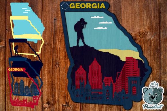 Georgia, 3D Layered Tropical Georgia