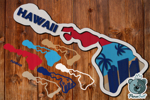 Hawaii, 3D Layered Tropical Hawaii