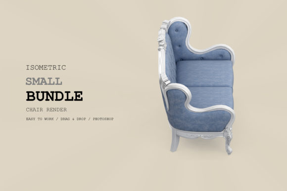 Isometric Armchair 3D Rendering Pack 40