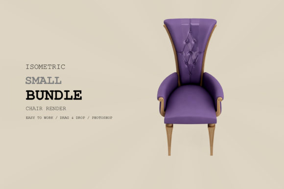 Isometric Armchair 3D Rendering Pack 63