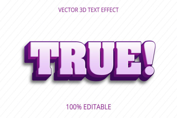 True 3D Text Effect